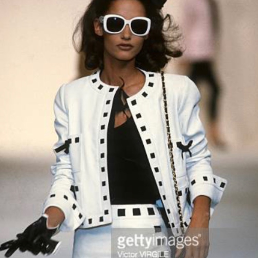 White leather 1991 jacket size 40FR